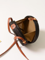 Solid Glimmering Rattan Bohemia Mini Bag