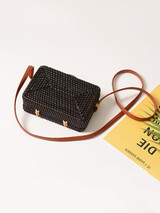 Solid Glimmering Rattan Bohemia Mini Bag