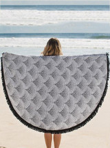 Popular Bohemia Black Tassels Round Beach Mat Yoga Mat