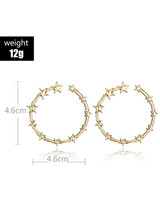 Vintage Star Pattern Earrings Accessories
