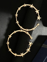 Vintage Star Pattern Earrings Accessories