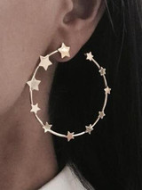Vintage Star Pattern Earrings Accessories