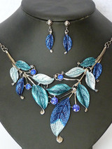 Pretty Leaf Pattern Earrings&Necklaces