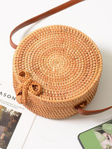 Rattan Bowknot Bohemia Little Bag