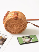 Rattan Bowknot Bohemia Little Bag