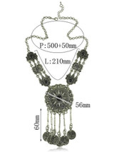 Bohemia Carving Coin Tassels Necklaces Accessories