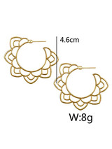 Vintage Hollow Flowers Earrings Accessories