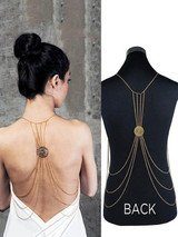 Bohemia Hollow Flower Tassels Body Chain Accessories