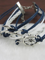 Fashion Boat Anchor Sliver Bracelet Accessories