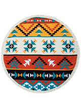 Bohemia Floral Tassels Round Shawl Beach Mat Yoga Mat