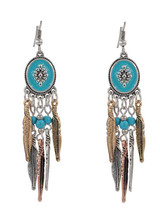 Turquoise Tassels Earrings Accessories