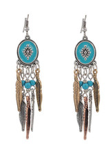 Turquoise Tassels Earrings Accessories