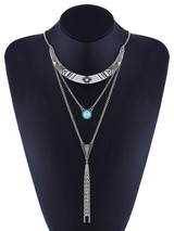 Bohemia Multilayer Turquoise Tassels Necklaces Accessories