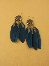 Retro Bohemia Feather Tassels Hollow Earrings