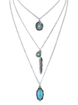 Vintage Flower&Leaf Alloy Turquoise Necklaces Accessories