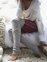 Solid Color Over Knee-high Bandage Stocking