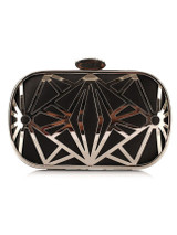Casual Gold Geometric Chain Evening Clutch Bag