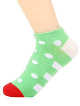 Casual Lovely Color Block Spot Sock