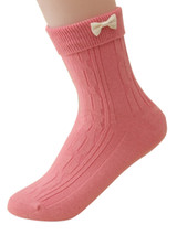 Casual Spot Bowknot Cotton Sock