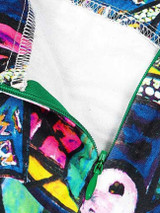 Casual Slit Graffiti Pencil Midi Skirt