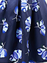 Casual Inverted Pleat Printed Flared Midi Skirt