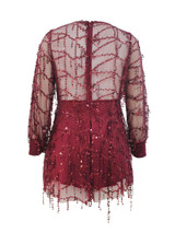 Casual Deep V-Neck Patchwork See-Through Glitter Plain Romper