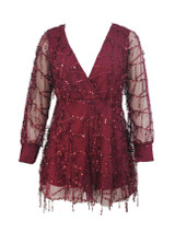 Casual Deep V-Neck Patchwork See-Through Glitter Plain Romper
