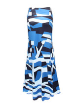 Casual Excellent Color Block Mermaid Maxi Skirt