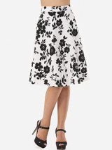 Casual Floral Printed Elegant Midi-skirt