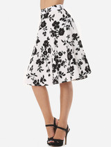 Casual Floral Printed Elegant Midi-skirt