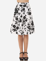 Casual Floral Printed Elegant Midi-skirt