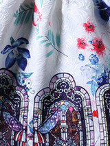 Casual Round Neck Printed Romantic Sleeveless Skater Dress