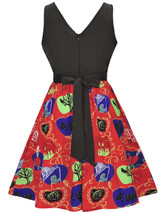 Casual Round Neck Printed Sleeveless Skater Dress