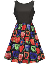Casual Round Neck Printed Sleeveless Skater Dress