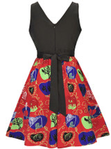 Casual Round Neck Printed Sleeveless Skater Dress