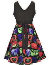 Casual Round Neck Printed Sleeveless Skater Dress