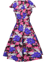 Casual Lapel Belt Floral Printed Remarkable Skater Dress