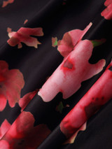 Casual Boat Neck Dacron Floral Skater-dress