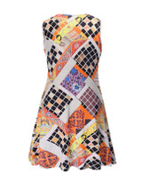 Casual Sleeveless Round Neck Geometric Printed Skater Dress