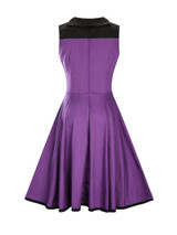 Casual Special Designed Sweet Heart Color Block Skater Dress