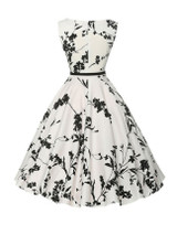 Casual Chic Printed Boat Neck Skater Dress