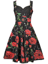 Casual Sweet Heart Pleated Bodice Skater Dress In Floral Printed