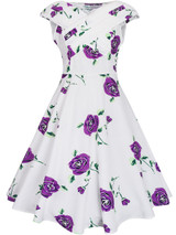 Casual Remarkable V-Neck Floral Printed Skater Dress