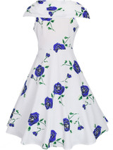 Casual Remarkable V-Neck Floral Printed Skater Dress