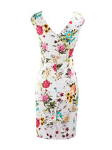 Casual Ruched Sweet Heart Floral Printed Bodycon Dress