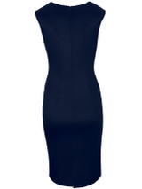 Casual Elegant Floral Printed Round Neck Slit Bodycon Dress