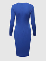 Casual Falbala Fantastic &Stylish Round Neck Bodycon Dress