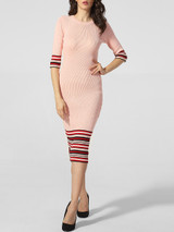 Casual Crew Neck Striped Bodycon-dress
