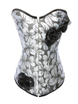 Casual Strapless Lace-Up Floral Printed Waist Slimming Corset