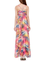 Casual Spaghetti Strap Backless Printed Plus Size Maxi Dress